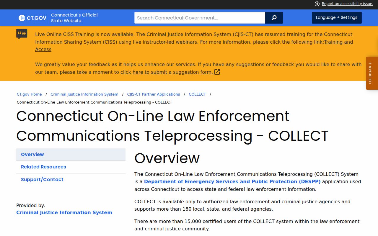 Authorized agency access to Connecticut warrant systems used for New Britain