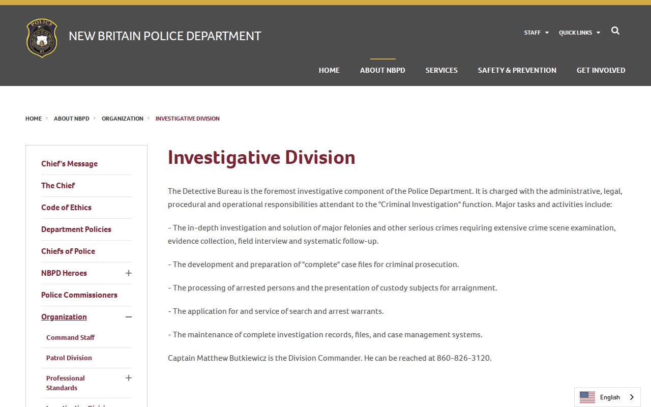 New Britain County warrant service by police investigators