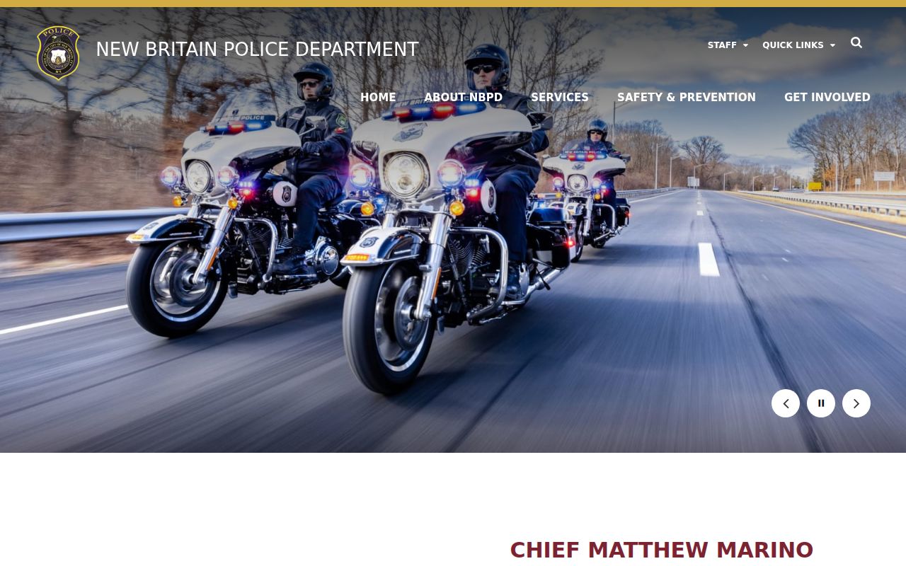 Official New Britain Police Department source for warrant service contacts